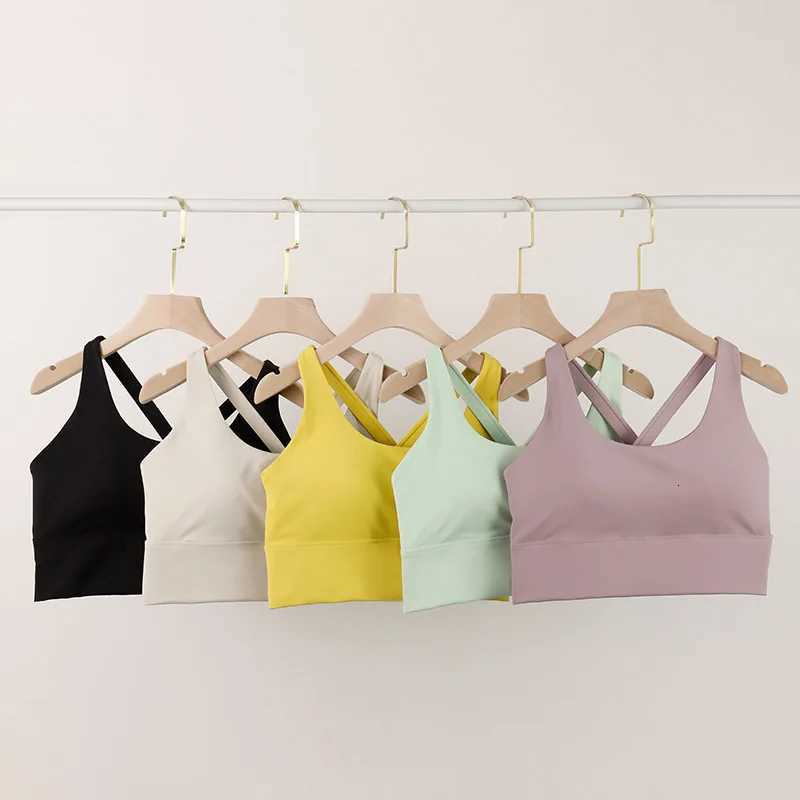 Fixed Chest Cushion Sports Bra for Women High-Strength Shock-Absorbing Gathering Running Bra Fitness Bra Z250812