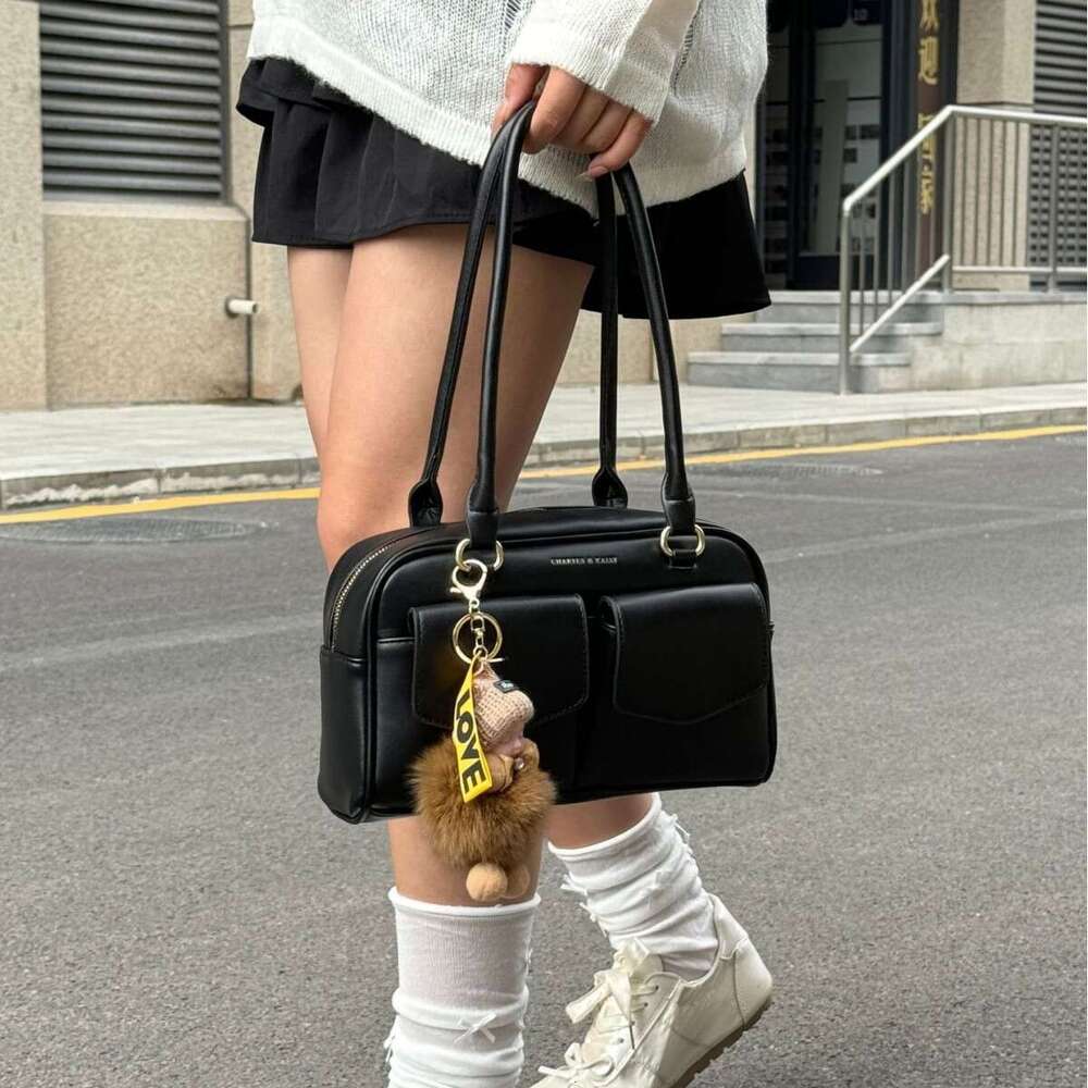 Korean Style Single Shoulder Underarm 2025 New Summer Simple Fashion Handheld Cute Commuter Casual Tote Bag