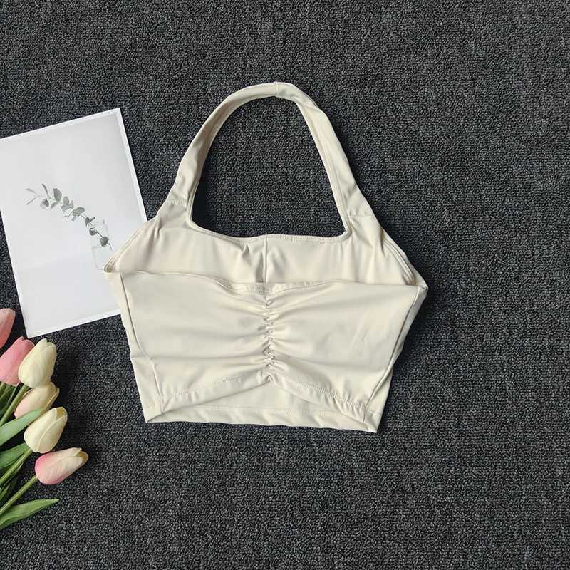 Sports Vest for Women Wearing Chest Pad Shockproof Fitness Bra with Neck Halter Fast Drying Beautiful Back Underwear Summer Z250812