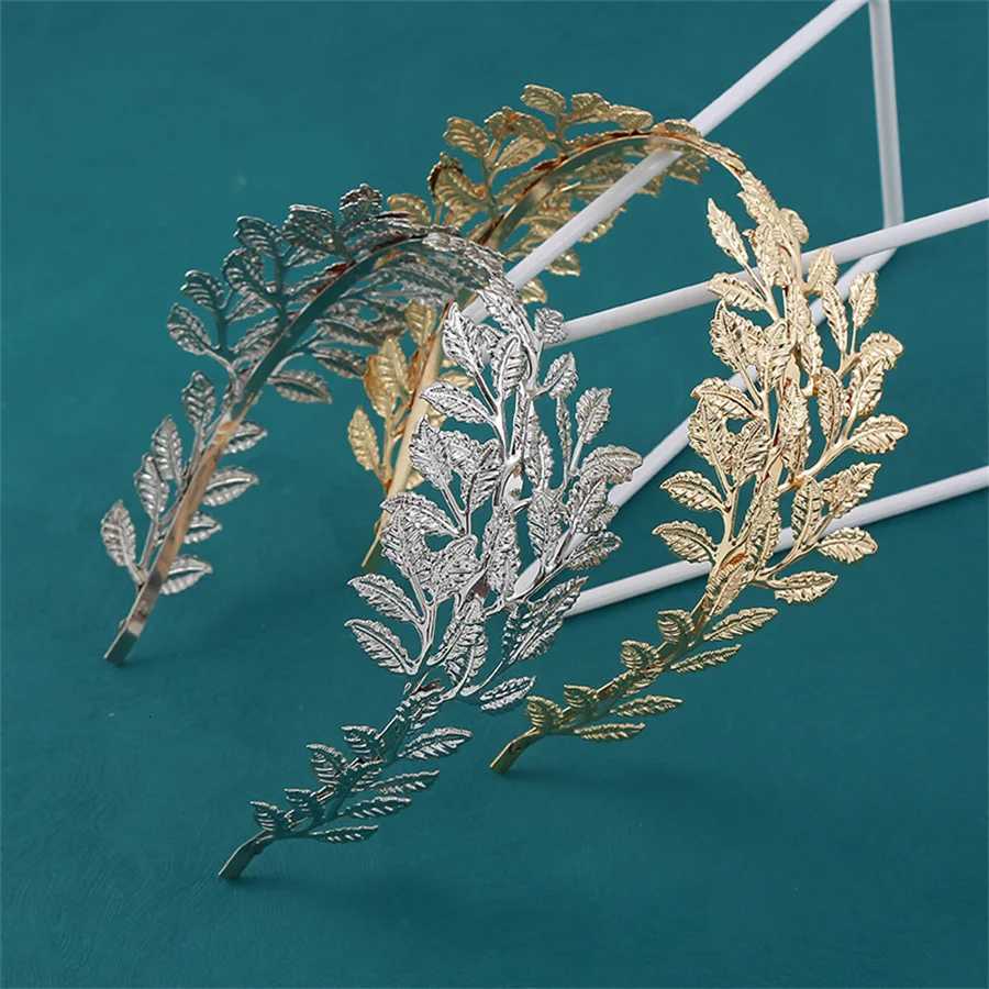 Fashionable Crystal Pearl Alloy Leaf Band for Women Romantic Wedding Elegant Bride Wedding Photography Hair Accessories X250812