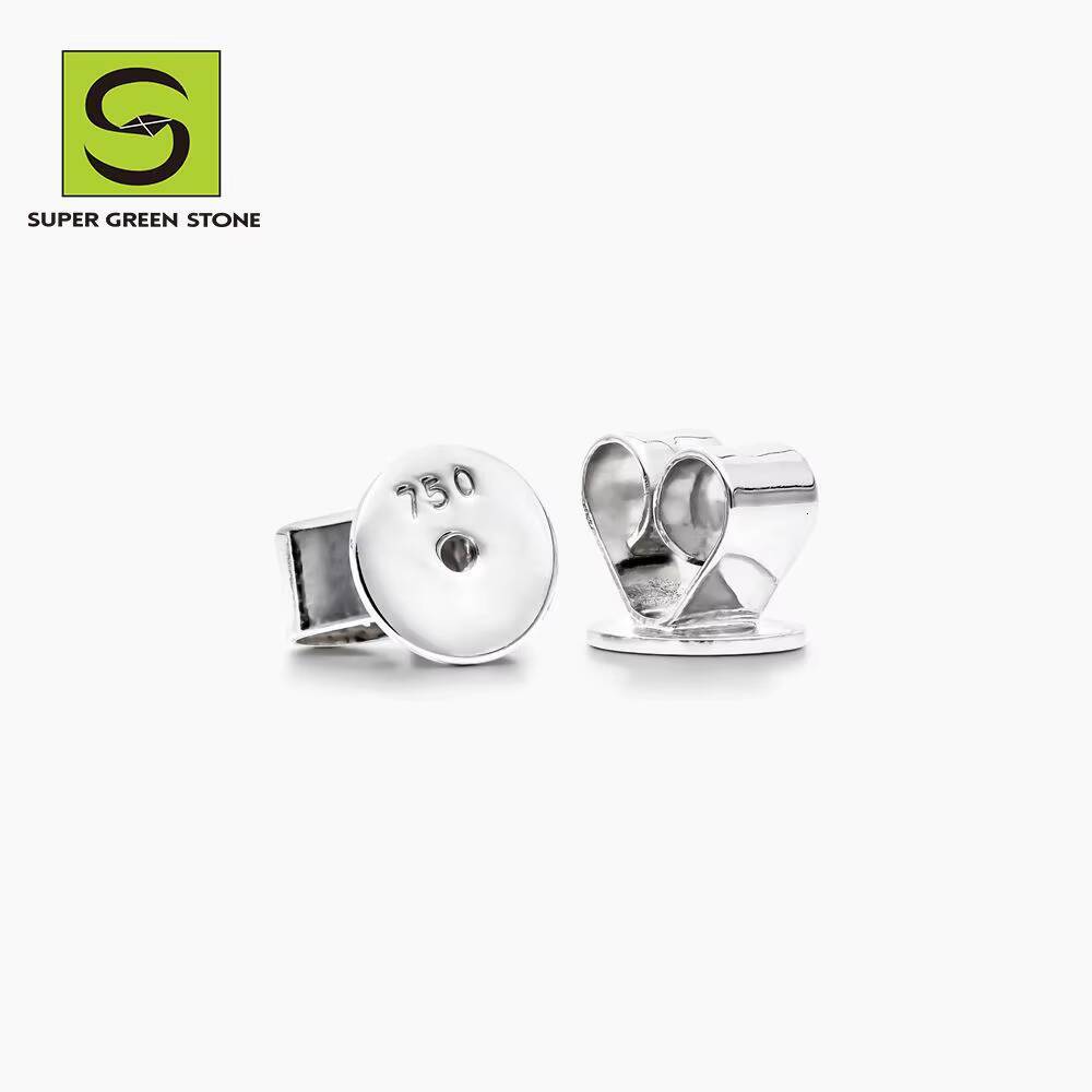 SuperGS SGSE039 Symbolic Gift Fine Synthetic Wholesale Jewelry Round 14k 18k Gold Stud Diamond Earrings for Girls for Birthday