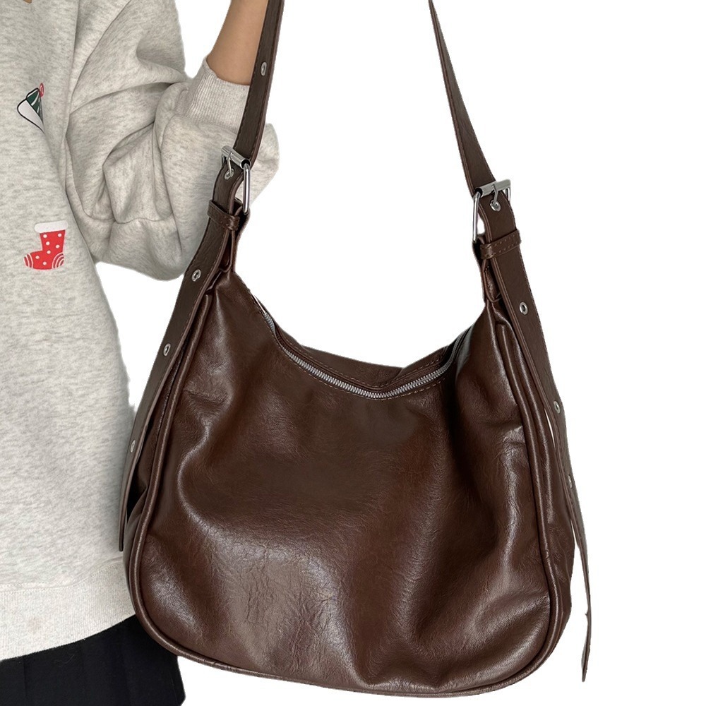 Korean Style Textured Large Capacity Crossbody for Women New Fashion Shoulder Niche Versatile Tote Bag ddmymarket