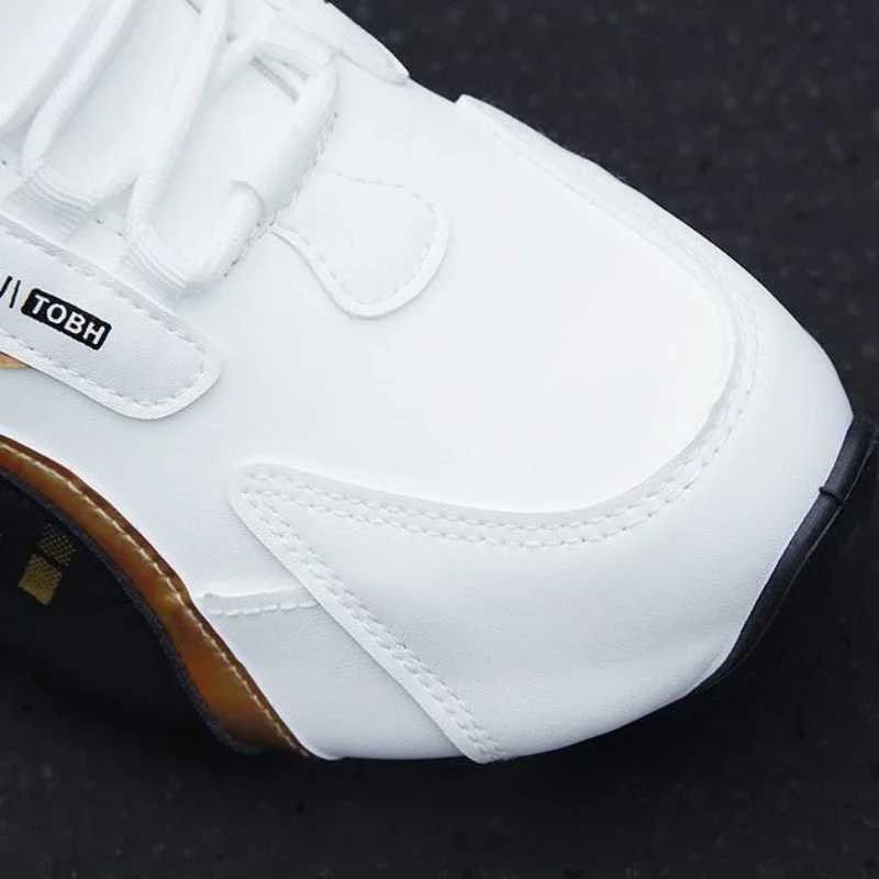 Mens PU Leather Waterproof Sneakers Casual Sports Shoes Men Lightweight Breathable Flat Non-slip Tennis Shoes Z250812