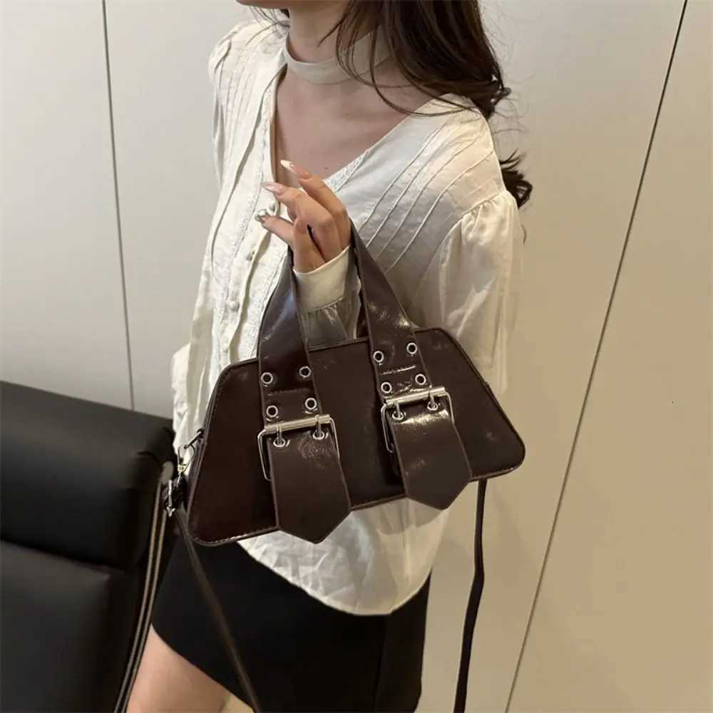 Designer Shoulder Bag Vintage Crossbody Bag Y2K Gothic PU Leather Handbag for Women Z250812