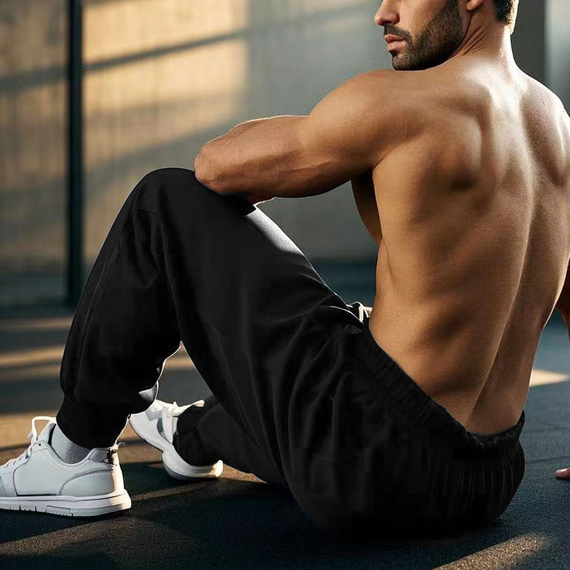 Pants mens Men's four-season thin loop classic sports casual jogging training fitness sweatpants for men European size: S-3XL