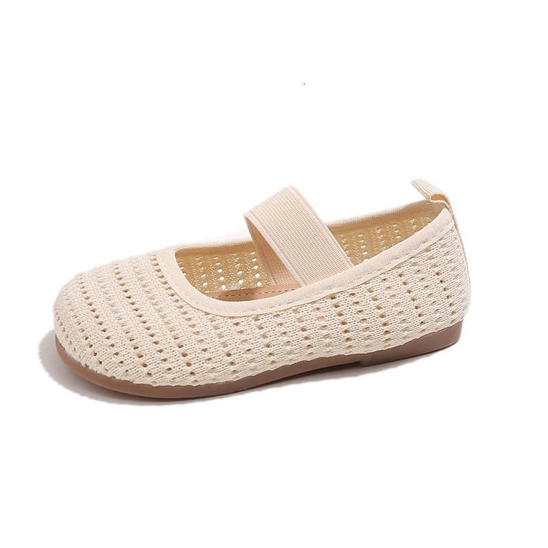 Girls Flat Shoes Slipon Soft Sole Kids Weave Breathable Hollowedout Summer Children Casual Solid Color w250725