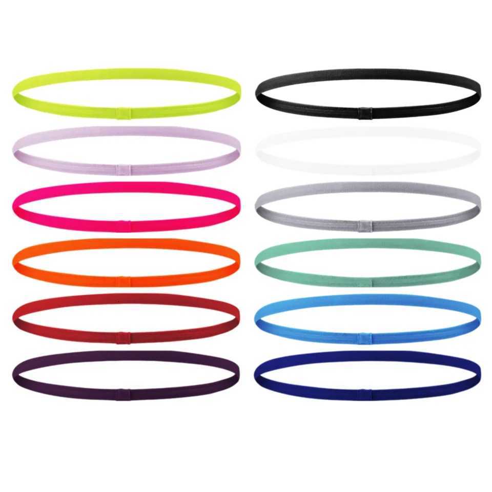 4PCS Unisex Sports Thin Band Non-Slip Elastic Wen Men Yoga Hair Bands Sweatband Football Running Biking Sports Hairband X250812