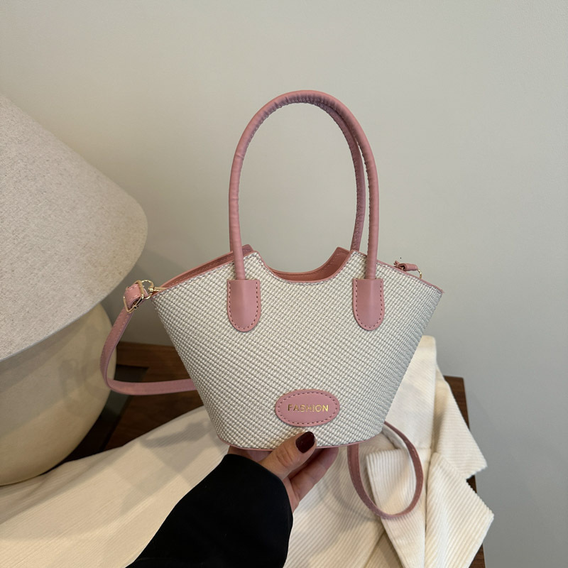 Spring Summer New Fashion Texture Large Capacity Stylish Korean Version Casual Crossbody Handbag Bucket Shoulder Bag ddmymarket