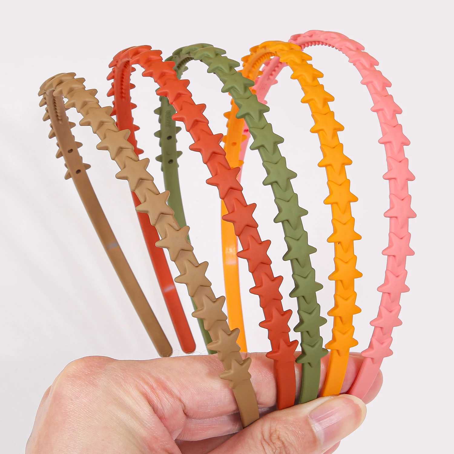 5/10pcs Matte Star Band for Girls Plastic Teeth Hairband Women Hair Hoop Wear Hairband Children Hair Accessory X250812