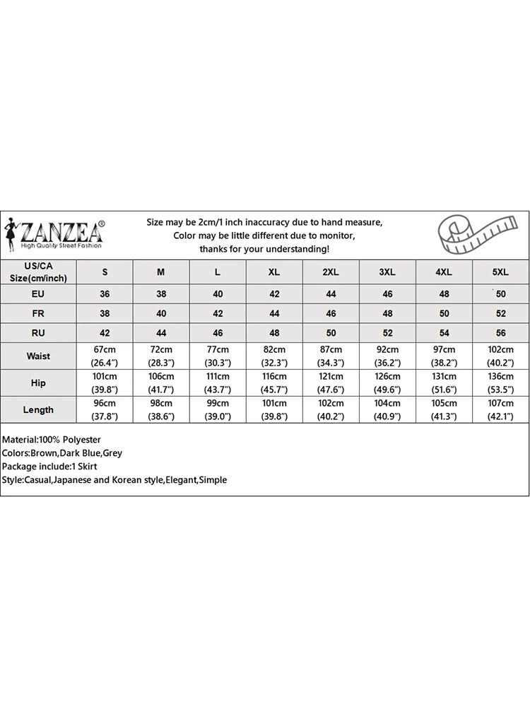 ZANZEA Women High Waist Jupe Autumn Vintage Office Falda Korean Fashion Pleating Swing Skirt Holiday Loose Solid Maxi 250811