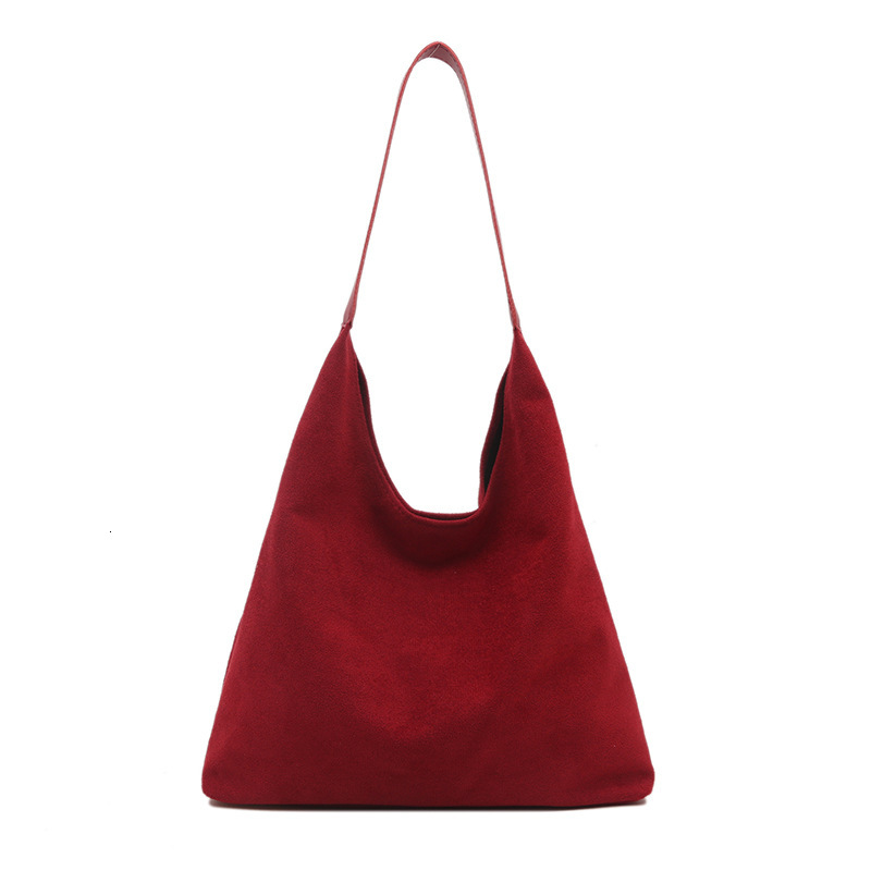 Korean Style Fashionable New Large Capacity Casual Fashion Suede Women s Single Shoulder Tote Bag ddmymarket