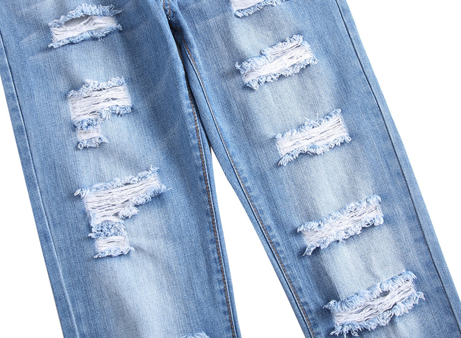 Men's Ripped Regular Straight Leg Fit Jean