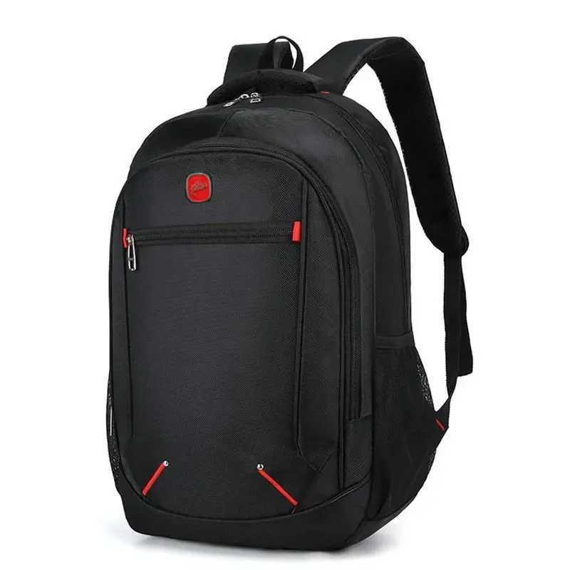 Large-capacity Student School Bag Casual Solid Color Backpack Material Oxford Men New Backpack Multi-functional Simple Bag W250812