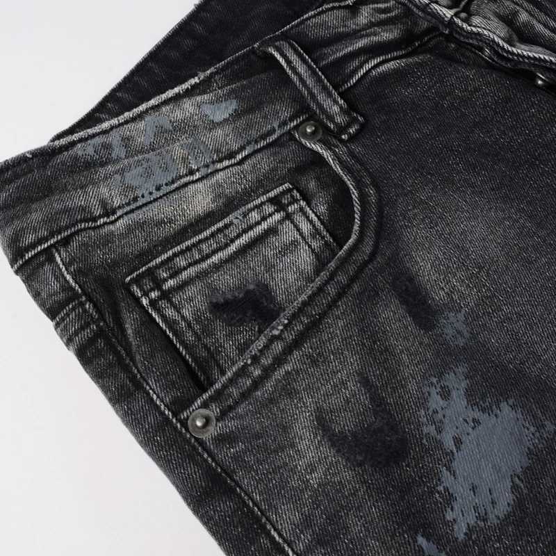 Designer Street Fashion Boutique Mens Scratch Retro Black Gray Ripped Jeans Elastic Tight Jeans Hip-Hop Brand High-Quality Pants X250812