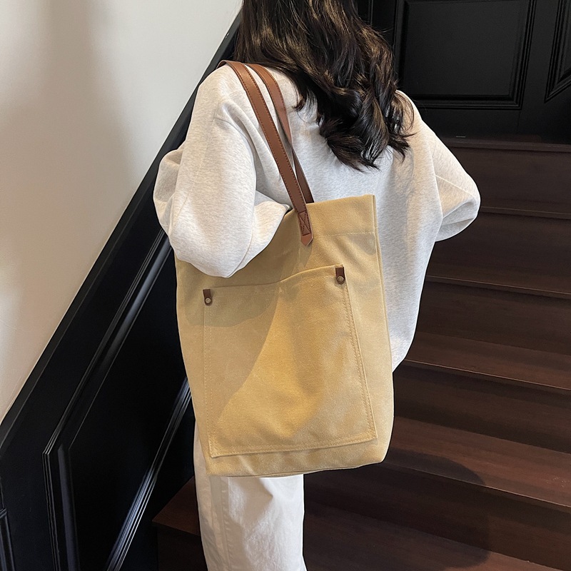 Canvas Women New Autumn and Winter Large Capacity Handbag Class Shoulder Crossbody Bag