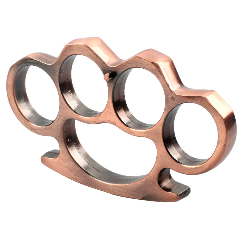 Thickened Four-finger Fist Buckle Iron Fist Plus Hard Alloy Brass Knuckle Fighting Breaking Boxing Tool