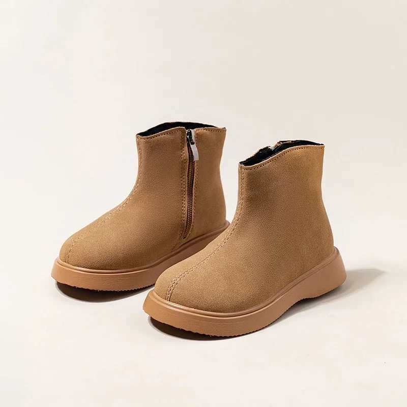 2024 Autumn Winter New Fashion British Style Soft Bottom Anti-slippery Versatile Short Boots for Girls XJ250812