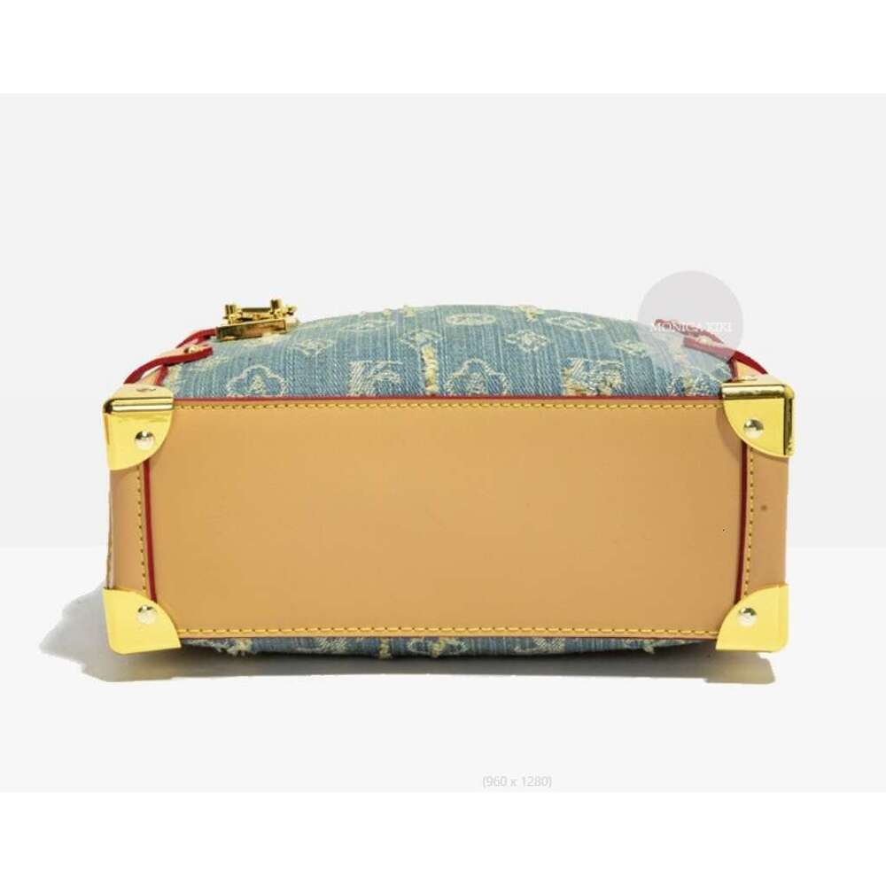 Hot Selling New Retro Denim Soft Box For Women, Light Small Square Crossbody Shoulder Purse, Trendy Casual Mini Bucket Bag Designer Bags