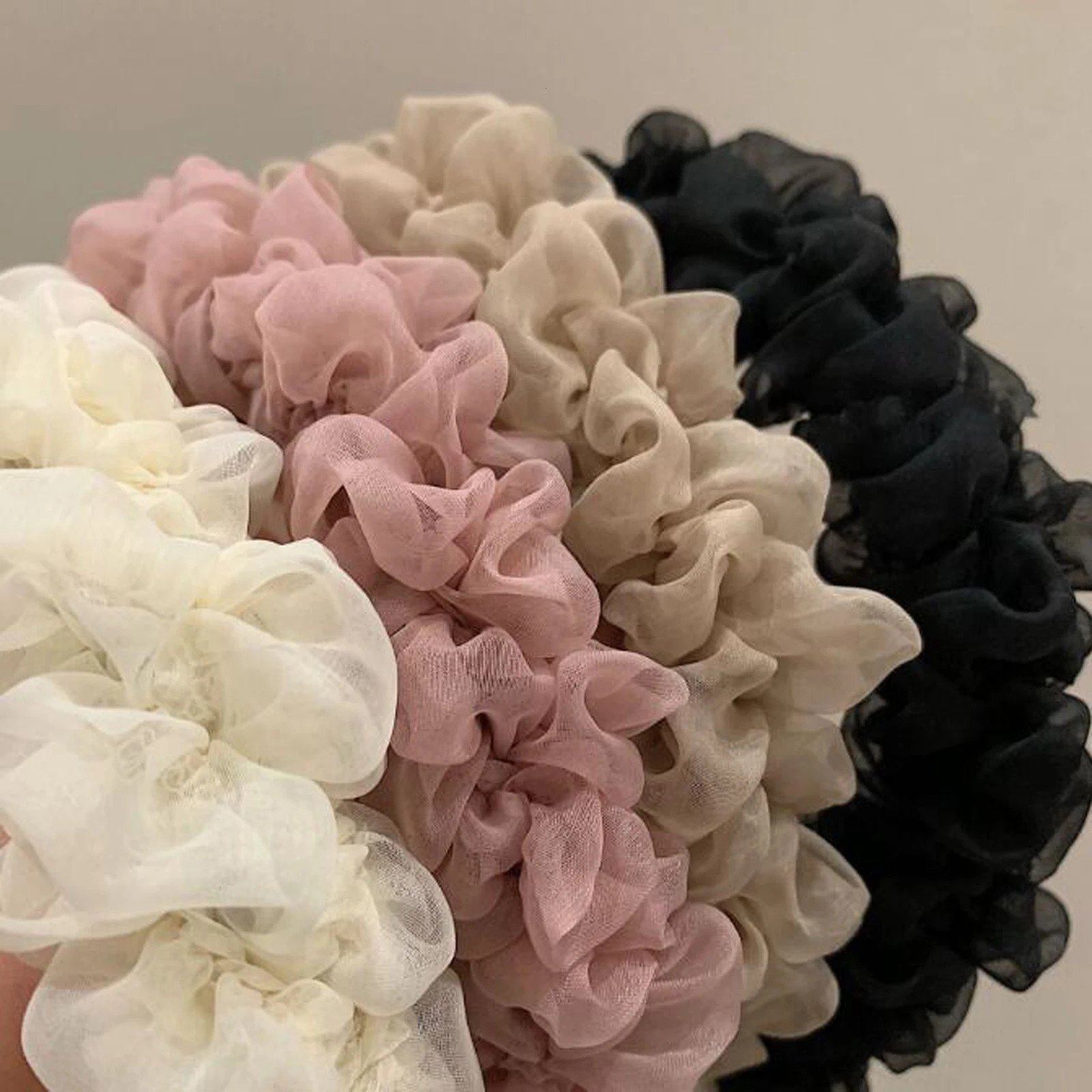 PROLY Fashion Headband For Women Pleated Flower Hairband Solid Color Headwear For Girls Autumn Hair Accessories 250805