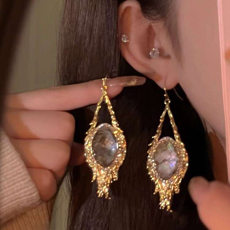 High-end Metal for Women 2025 New Style Unique Niche Design Stud Elegant Korean Earrings