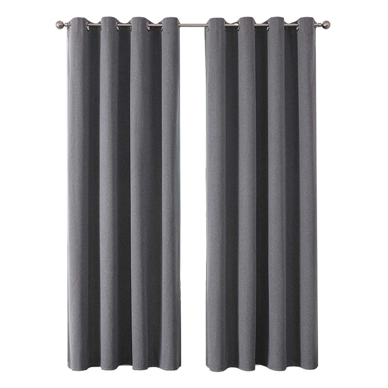 YL-36908 Thickened double-sided linen blackout curtains engineering hotel school sound insulation heat insulation full blackout cotton and linen curta