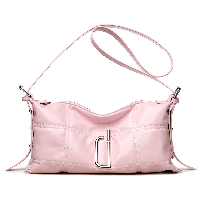 2025 new oil wax leather handbag designer crossbody bag niche single shoulder handbag