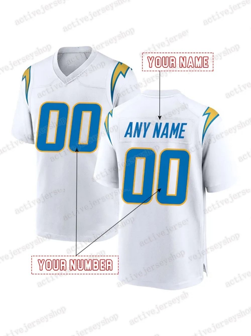Omarion Hampton 8 Ladd McConkey 15 Cities Football Jerseys Justin 8 Heinicke 10 Herbert 27 Dobbins 28 Haskins Custom Any Number Name For Men Women You