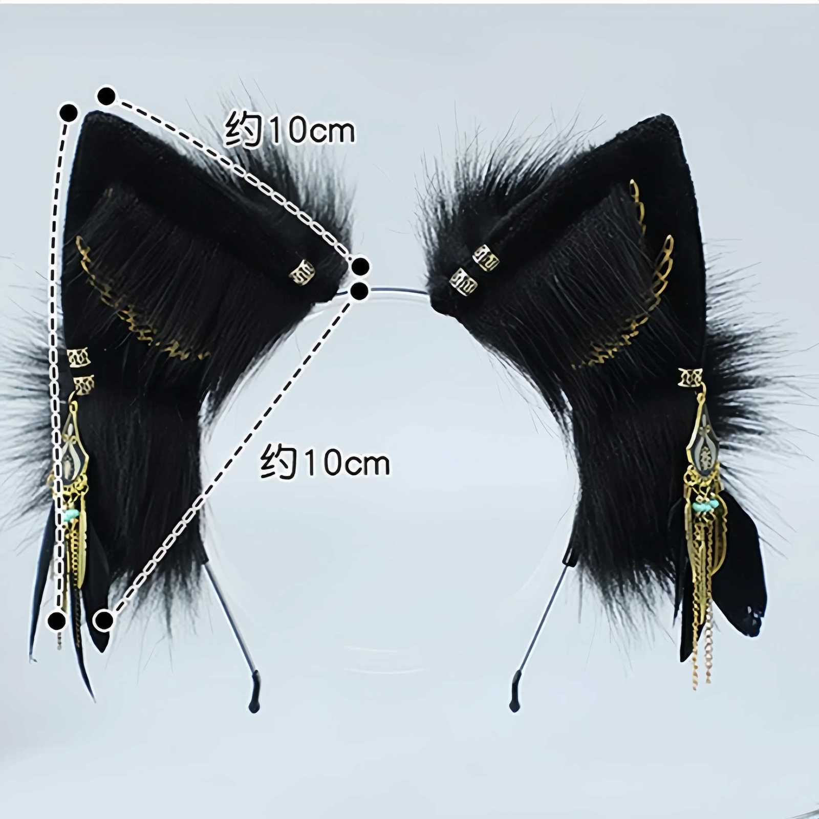 Handmade Plush Faux Fur Fox Ear Band Subcture Dress Up Wolf Hairband Halloween Cosplay Cool Party Props X250812