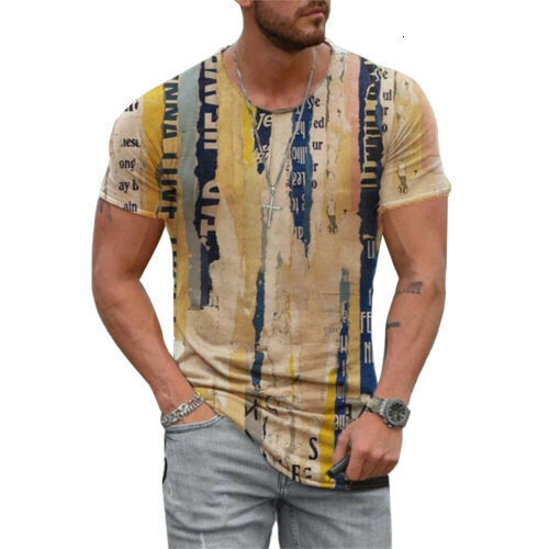 3D Digital Printing Short Sleeve Top Men's T-Shirt Clothing