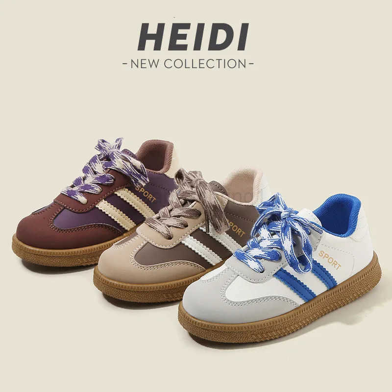 2025 Spring Autumn Kids German Training Shoes Boys Girls Casual Sneakers Soft Sole White Shoes Baby Agate Shoes T250812