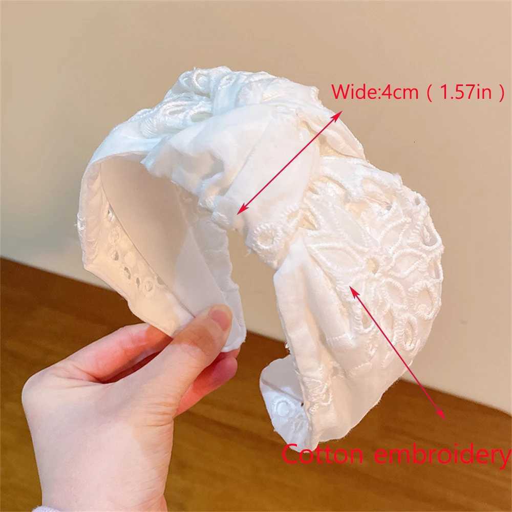 knotted Wide Bands for Women Girls Fashion Embroidery Fabric Hairbands Women Hair Bands Hoop Hair Accessories X250812