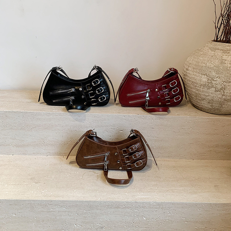 2025 autumn new women's shoulder bag chain strap niche design armpit bag fashionable commuting shoulder bag designer bag women's crossbody b