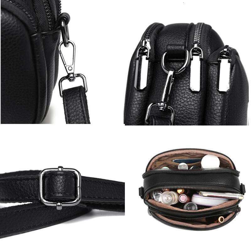 Leather Multilayer Large Capacity Handbag Women Designer Tote Bag Shoulder Crossbody Sac Ladies Purses Messenger Bags