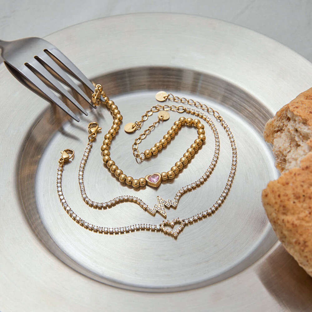 Stainless Zircon Jewelry Light High-end Non-fad Titanium Steel Jewelry Bracelet Designer for Women