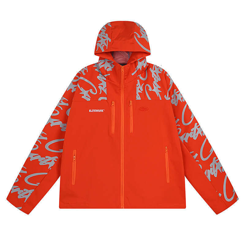 Trendy Island Soft Shell Elitework Waterproof Windbreaker Reflective Jacket Hooded Parka for Men