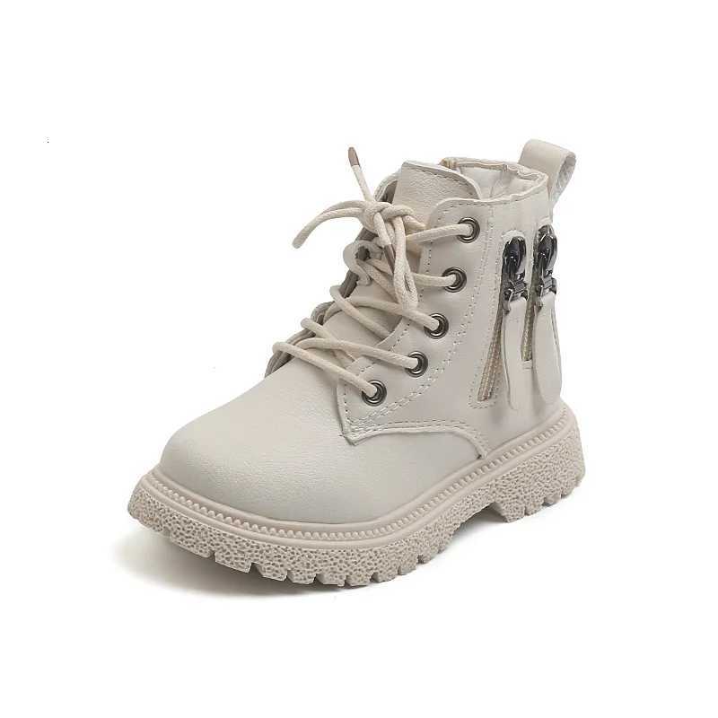 Rubber Boots for Children Boys Tide Boots Autumn Winter Warm Cotton Ankle Boots for Kindergarten Girls Kids Boots Double Zip New XJ250812