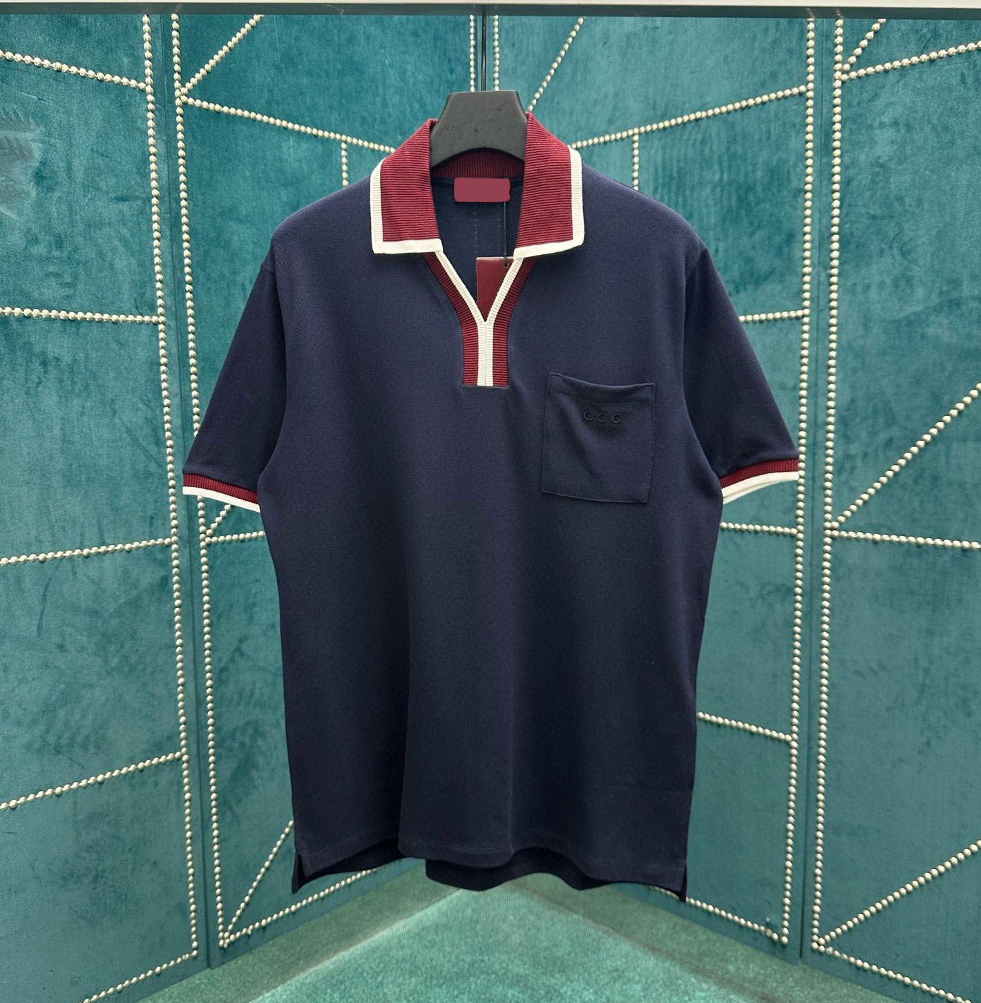 Men's Plus Tees & Polos Round neck embroidered and printed polar style summer wear with street pure cotton 24y4