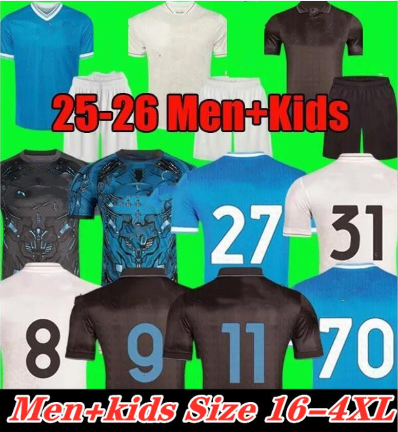 LUKAKU DE BRUYNE Napoli 25 26 soccer jerseys Maglia LANG LUCCA Naples 2026 BEUKEMA NERES Football Shirts McTOMINAY Napoli jersey top kit men kids