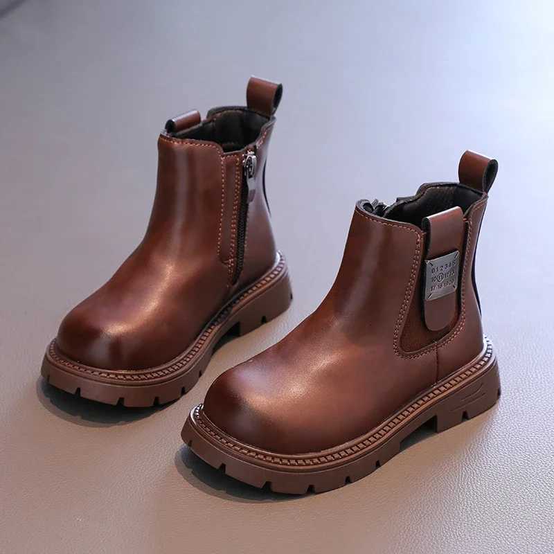 Must-Haves England Sle Wedding Par Winter Boots For Children Flat Heel Chelsea Boots Kids Girl Cold-Proof Short Boots H11271 XJ250812