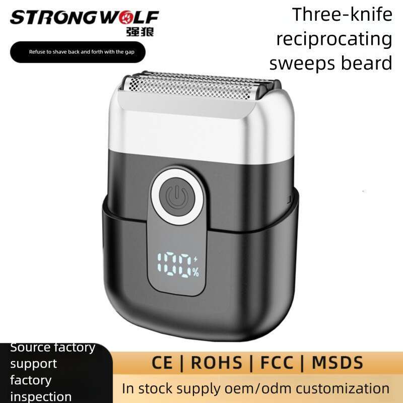 Mini Digital Display Rechargeable Waterproof Car Portable Men's Electric Shaver