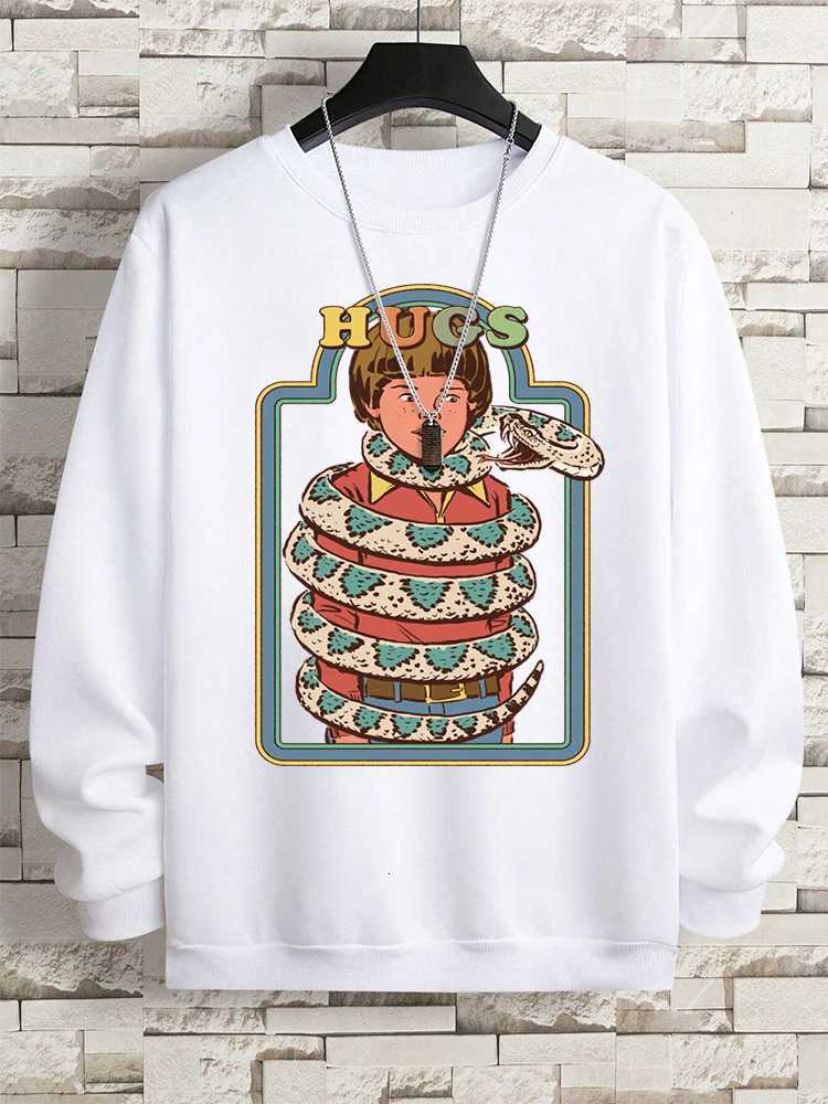 The Intimate Embrace Of Venomous Snakes Hoody Man Creativity Loose Hoodies Vintage O-Neck Sweatshirt Oversized Loose Clothing Y250811