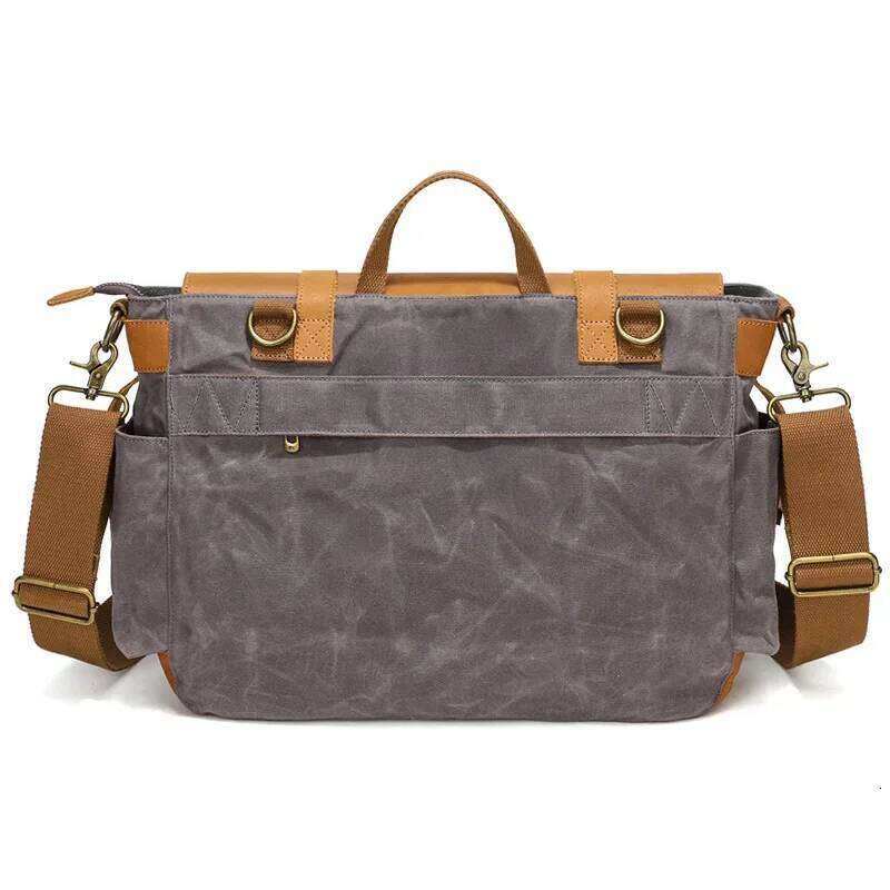 2023 Vintage Leather Canvas Women's Men's Messenger - Fashion Crossbody Shoulder Sling Casual Bag