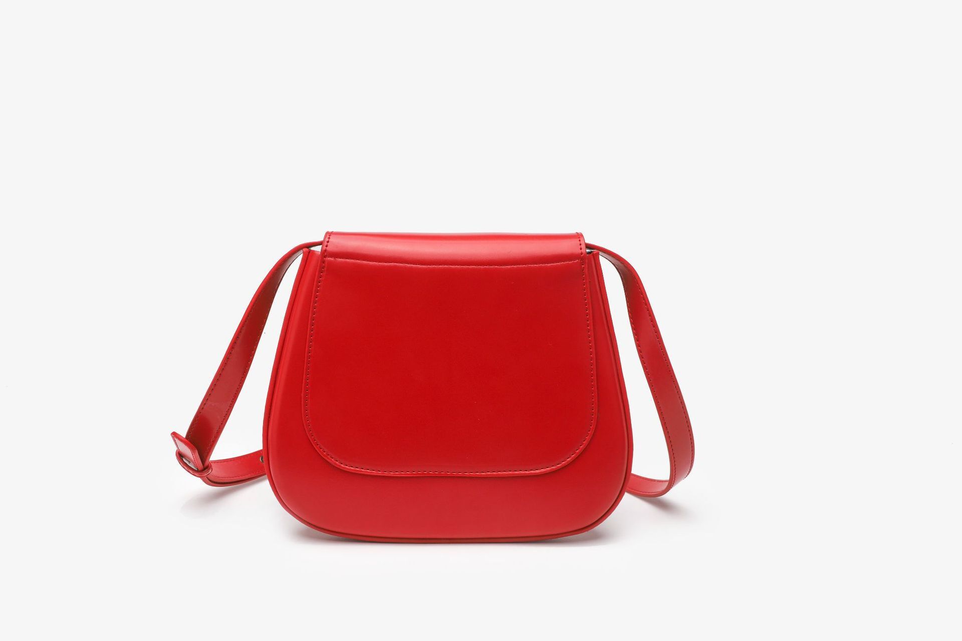 Saddle Women Crossbody New High-end Versatile Shoulder Small Square Design Chestnut Bag