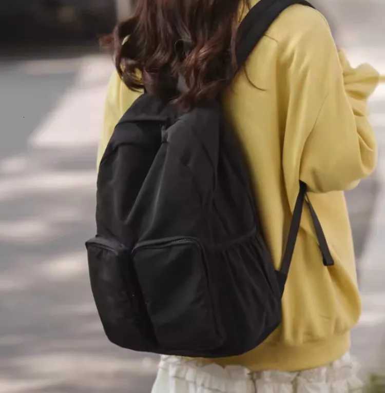 Japanese Preppy Grunge Solid Y2k Backpack Fashion Women Casual Schoolbags Streetwear Trendy Ins Backpacks for College Students Y250811