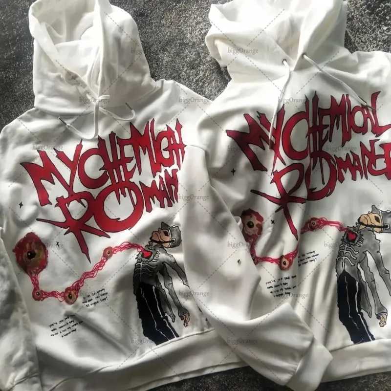 2025 Street Spoof Loose Letter Print Hoodie Hip-hop Punk Casual Clothing Men American Retro Fashion Oversized Sweatshirt Women Y250811