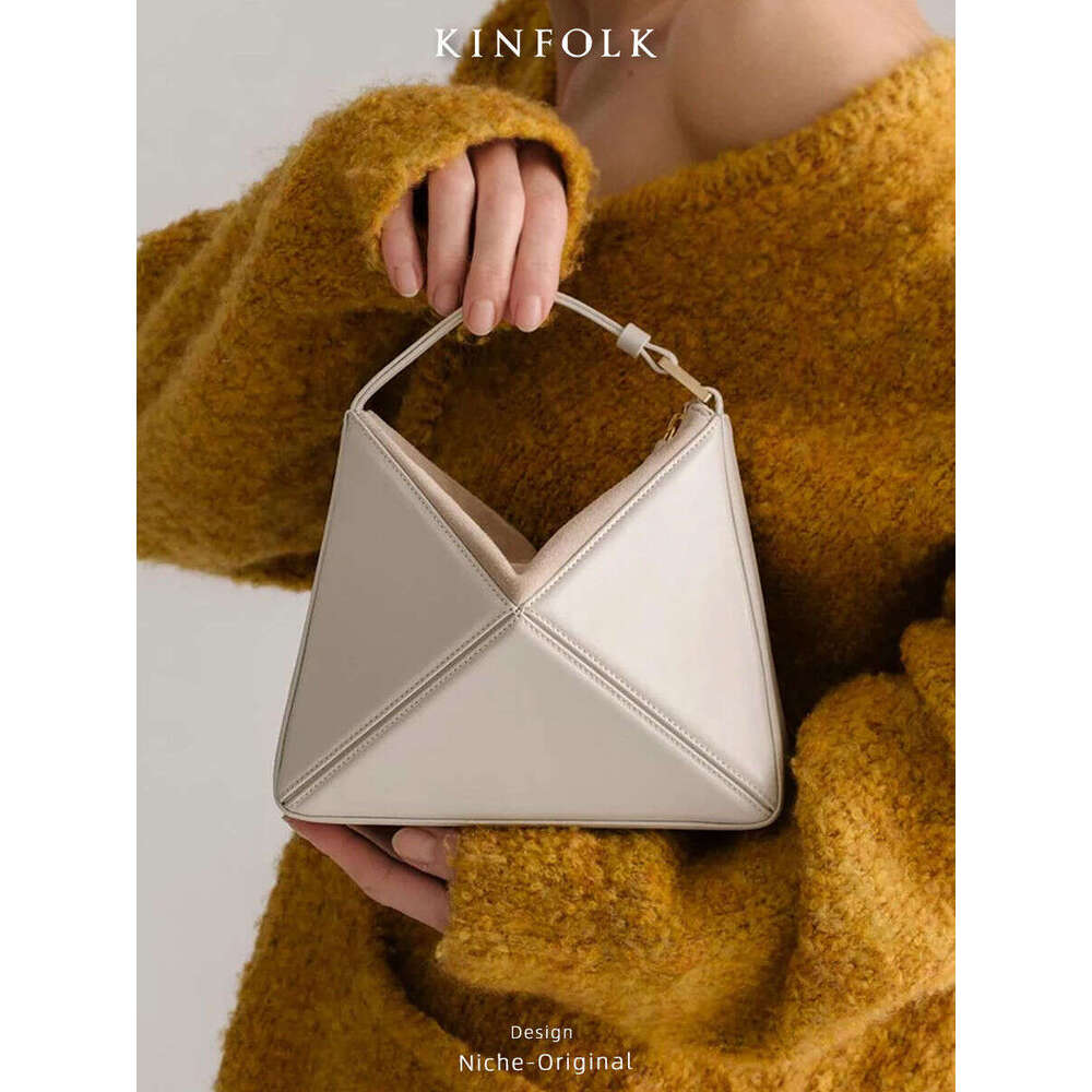 toteBag Shoulder bag ROSE NOIRE New Niche Design Turkish Multifunctional Color Block Foldable Triangle Handheld Tote Crossbody Bag