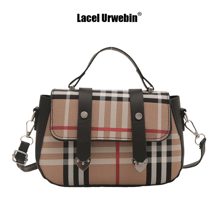 Popular fashion contrast plaid armpit small square bag summer new Korean shoulder bag fashionable handbag for women2025