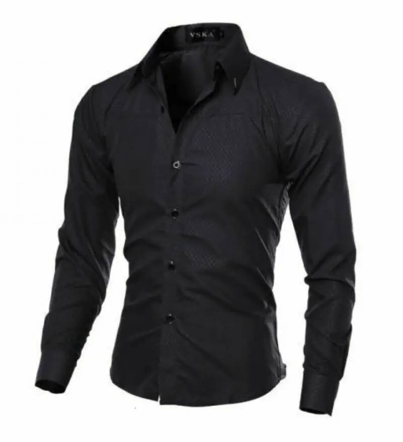 2025 Mens Casual Formal Shirt Spring Summer Slim Fit Business Dress Shirts Male Turn-Down Collar Blouse Men Clothing ddmymarket
