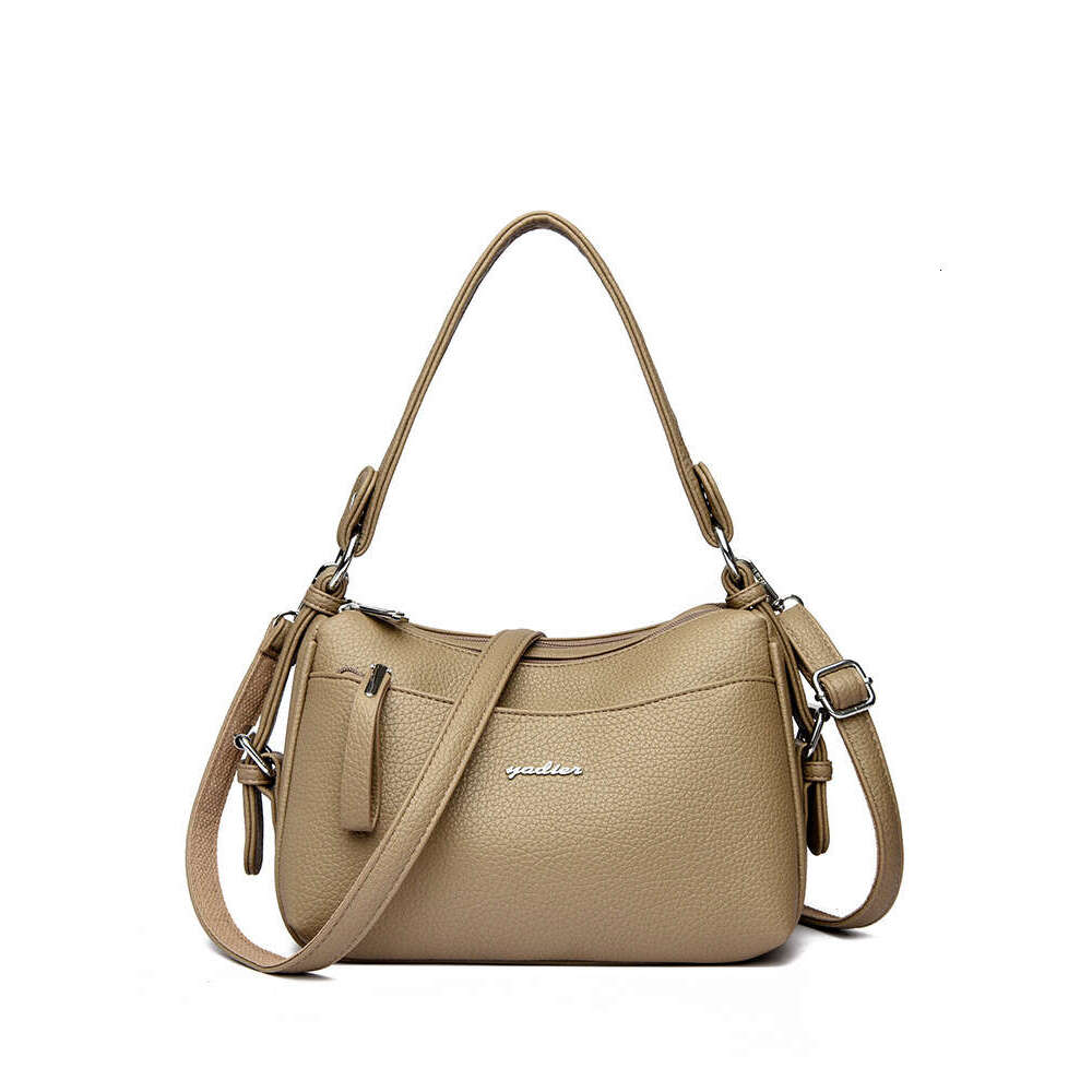 2025 New PU Fashion Soft Leather Crossbody Women's Casual Underarm for Middle-aged Moms Single Shoulder Bag
