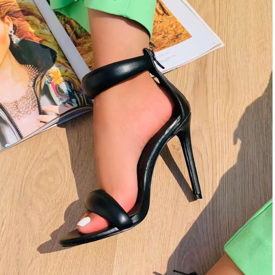 Size Plus Sexy Roman Designer Style Stiletto Heel Sandals for Women with One-Strap Designer shoe Back Zipper High Heels Fashion Shoes